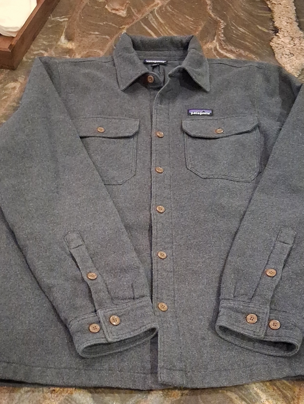 Patagonia Fjors Men's Charcoal Gray Flannel Jacket
